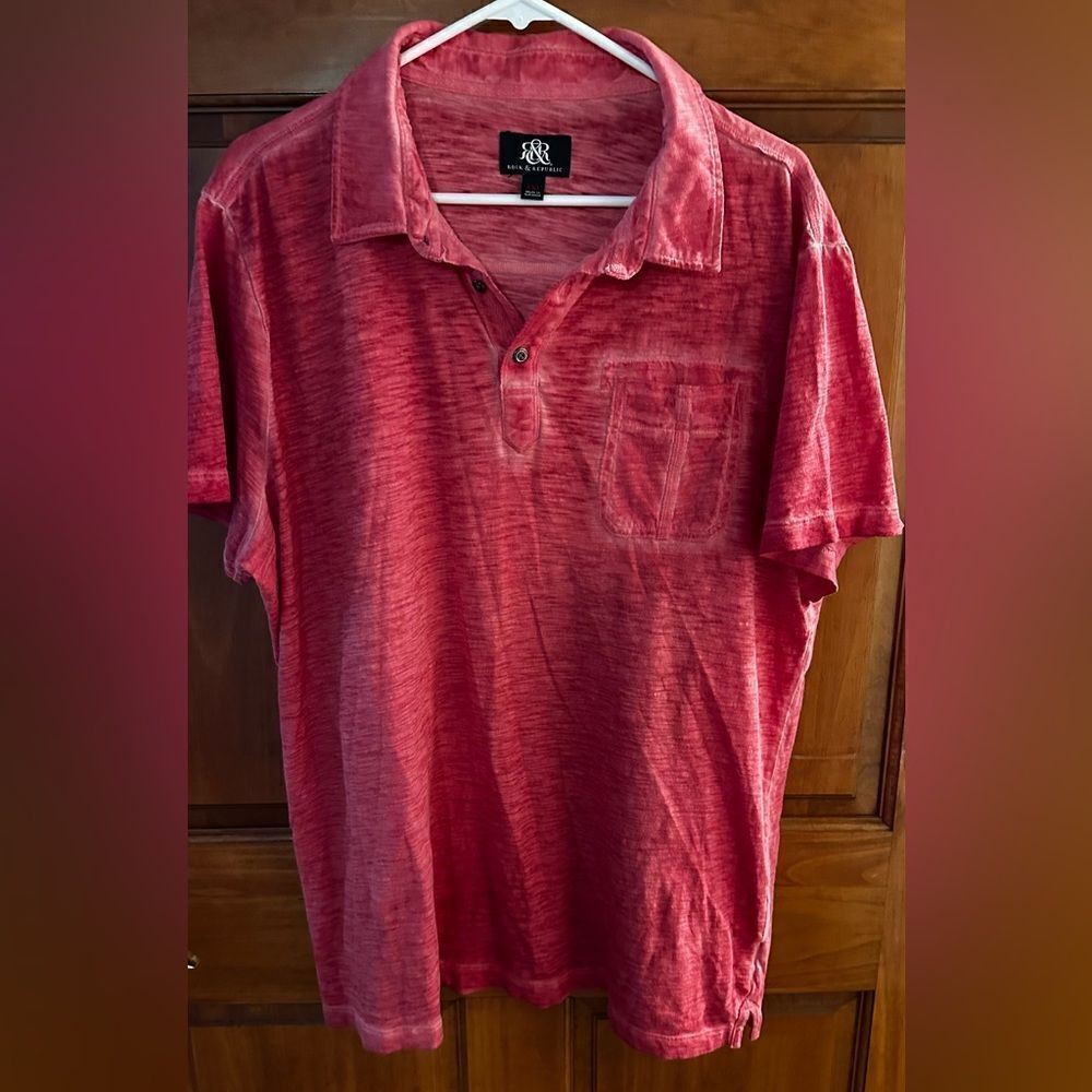 Rock & Republic Light Red Polo Size XXL